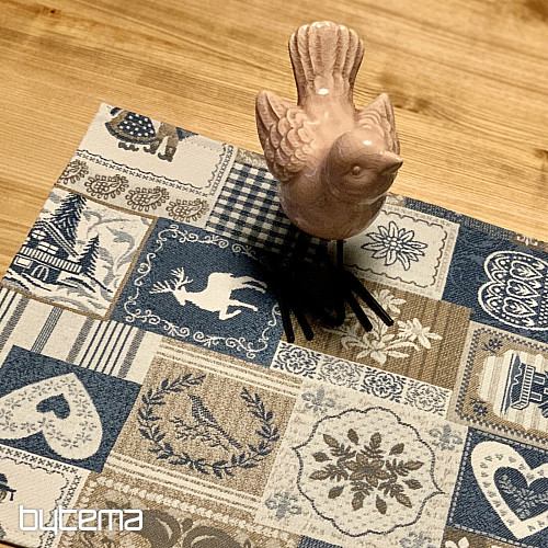 Prestieranie PATCHWORK SRDCE modré