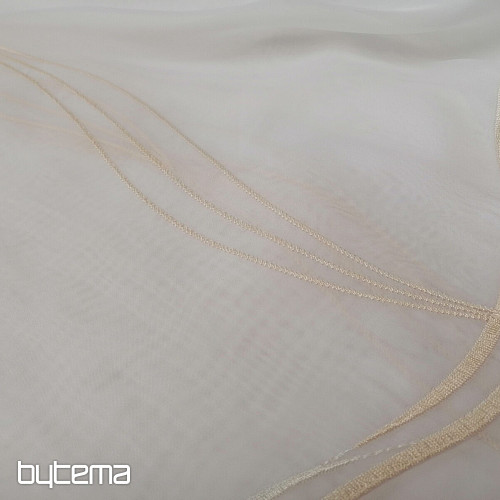 Vyšívaná luxusná záclona  bílá - krémová GERSTER 556/23