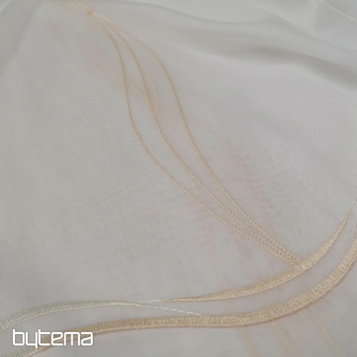 Vyšívaná luxusná záclona  bílá - krémová GERSTER 556/23