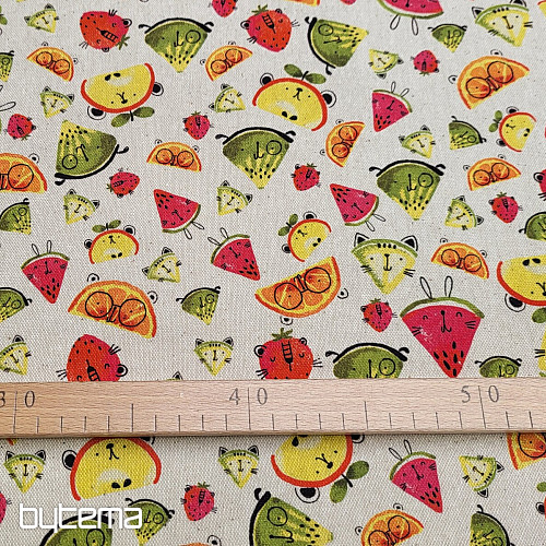 Dekoračná látka OVOCIE digitálna potlač