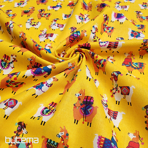 Dekoračná látka LAMA žltá