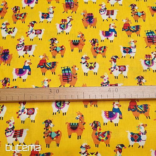 Dekoračná látka LAMA žltá