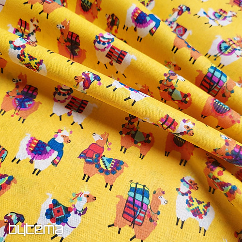 Dekoračná látka LAMA žltá