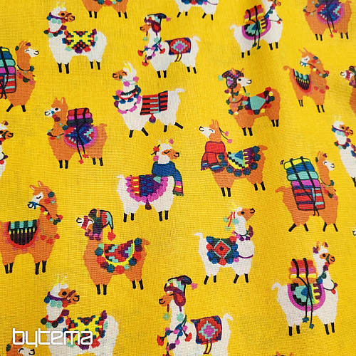 Dekoračná látka LAMA žltá