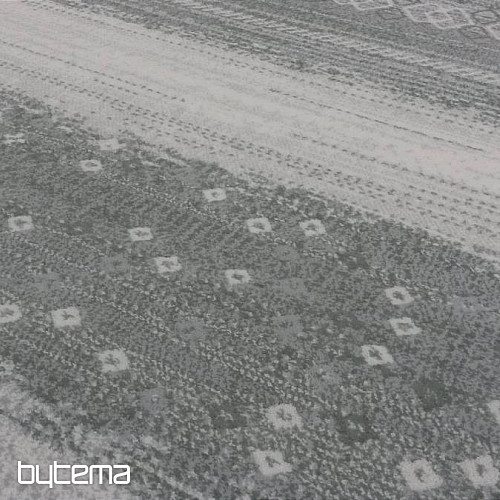 moderný kusový koberec FONT šedo zelený