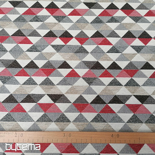 poťahová látka  LUSA triangl červená
