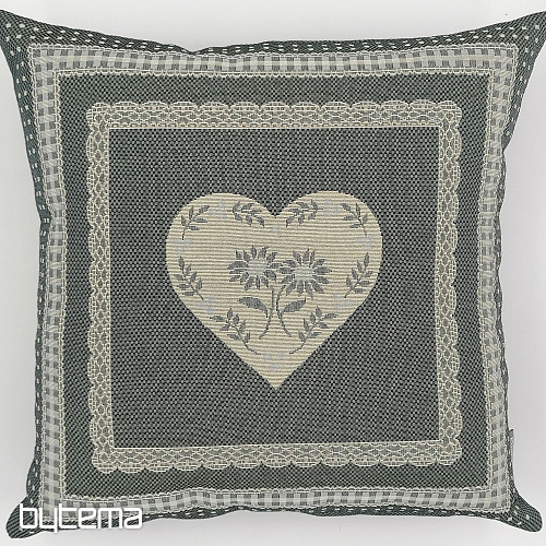 Gobelínová obliečka na vankúš SELSKÁ JIZBA sivý