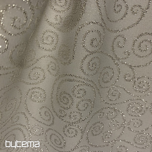 Vianočné prestieranie FLASH ornament stříbrné natur