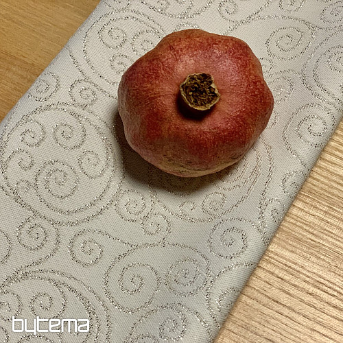 Vianočné prestieranie FLASH ornament stříbrné natur