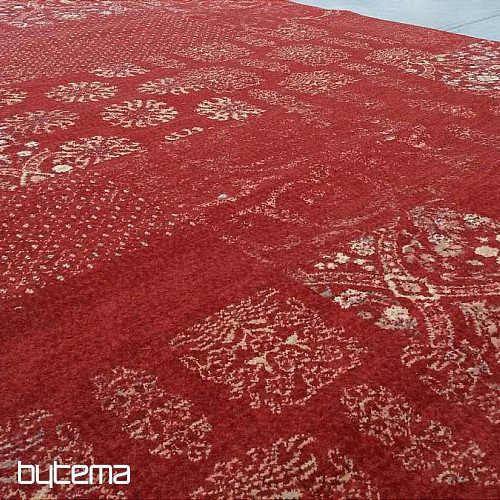 Luxusné vlnený koberec DJOBIE PATCH red