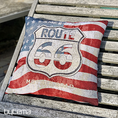 Gobelínová obliečka na vankúš ROUTE 66