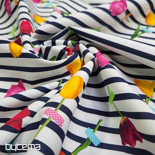 Bavlnená látka TULIPÁNY