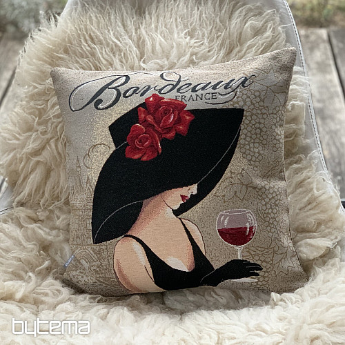 Gobelínový obliečka na vankúš LADY BORDEAUX
