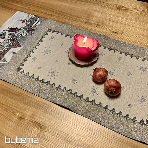 Gobelínový obrus a šál ZIMNÉ RADOVÁNKY