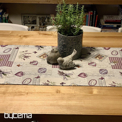 Gobelínový ubrus a šál Levandule Provence