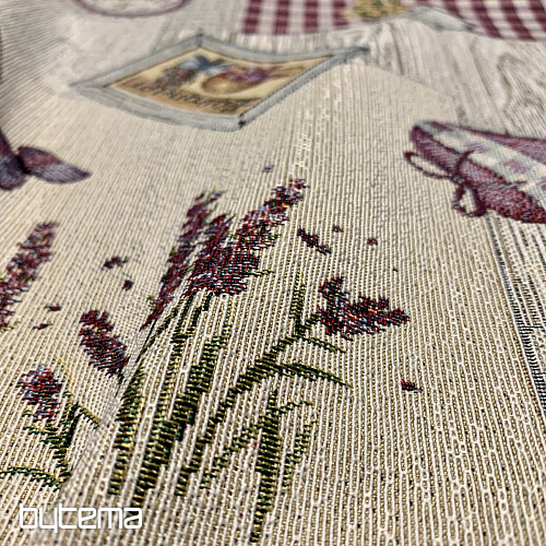 Gobelínový ubrus a šál Levandule Provence