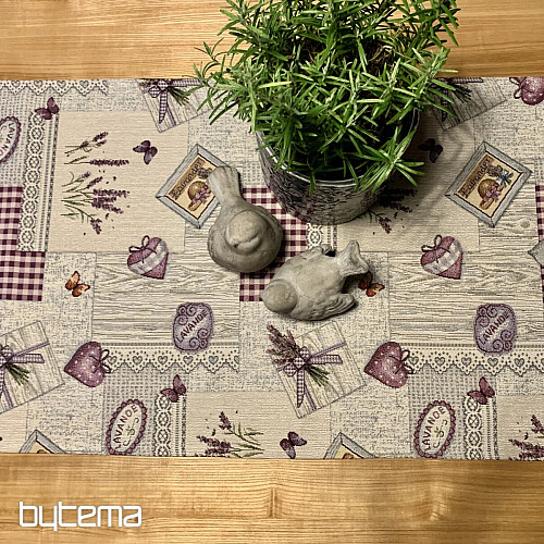 Gobelínový ubrus a šál Levandule Provence