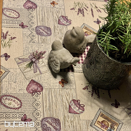 Gobelínový ubrus a šál Levandule Provence