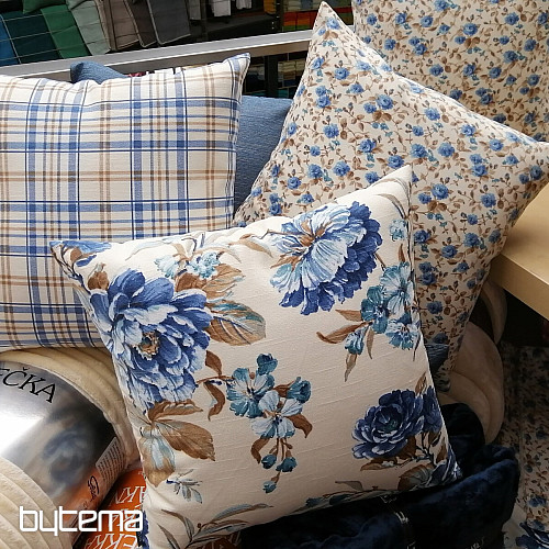 Dekoračné povlak LAURA káro modré