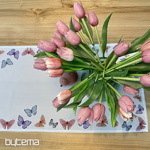 obrusy a šály motýlie