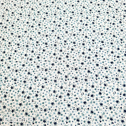 Bavlnená látka Tomette kytička modrá