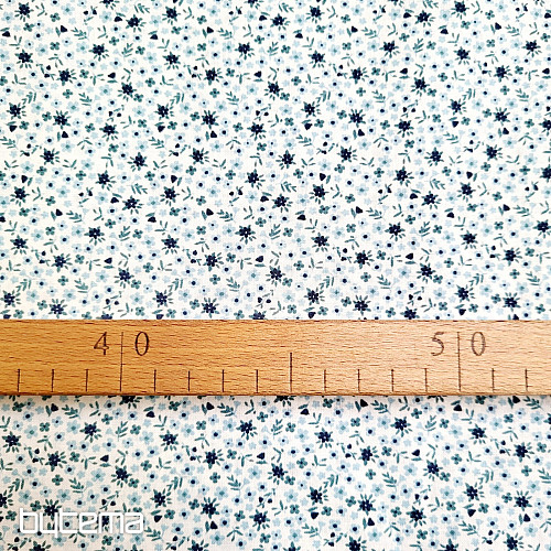 Bavlnená látka Tomette kytička modrá