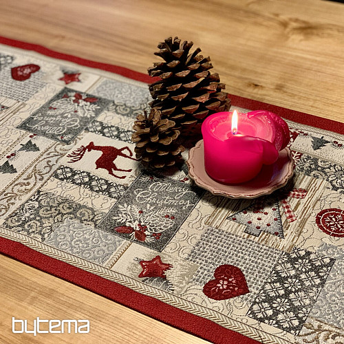 Gobelínový obrus, šál MERRY CHRISTMAS