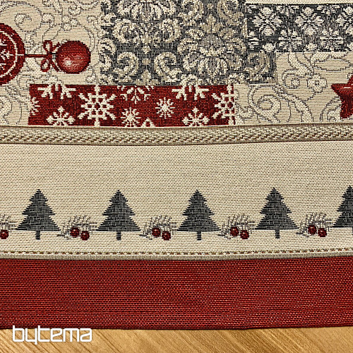 Gobelínový obrus, šál MERRY CHRISTMAS