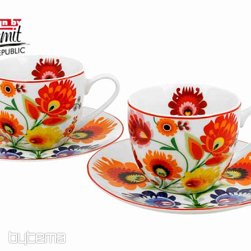 Porcelánové hrnčeky na espresso set 2 ks Lowic espresso Sapo