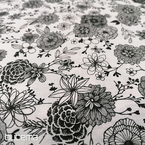 Bavlnená látka KVETY FLORAL 1