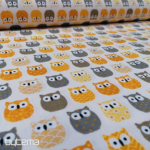 Dekoračná látka MINI SOVIČKY 3
