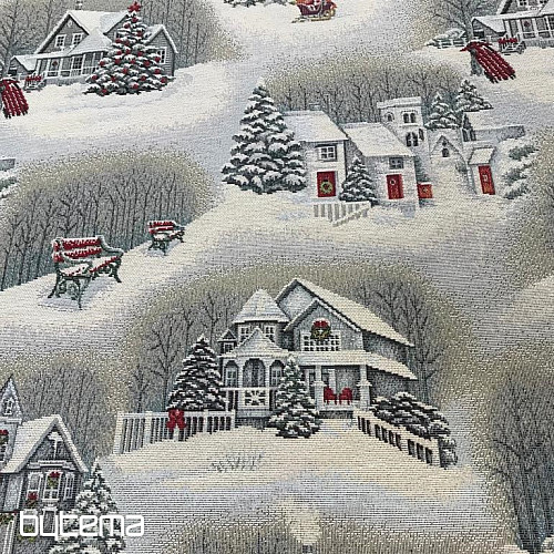 Gobelínová látka VIANOČNÁ KRAJINA