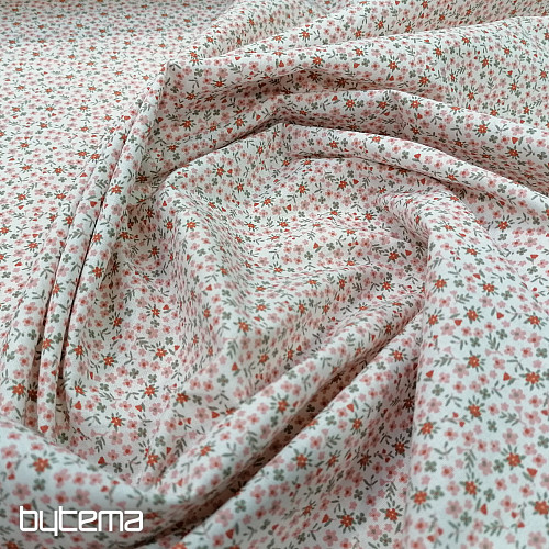 Bavlnená látka Tomette kytička ružová