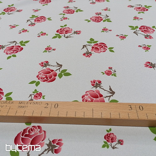 Dekoračné látka BLACK OUT Ružičky