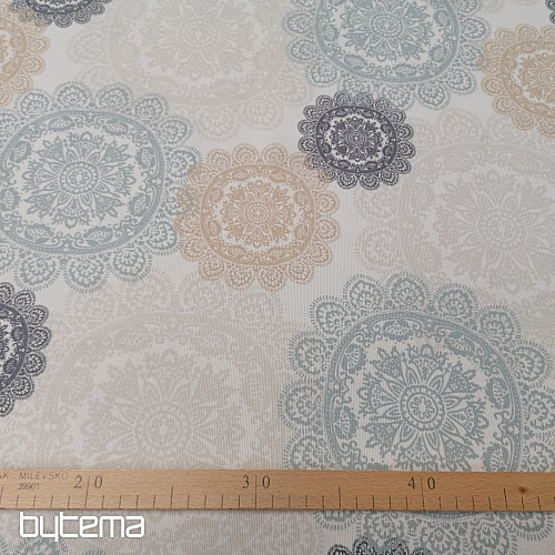 Dekoračné látka MANDALA šedo-béžová