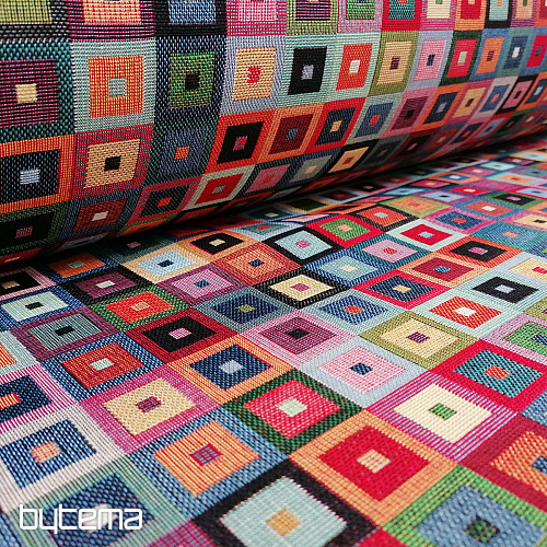 Gobelínová látka KOSTIČKY