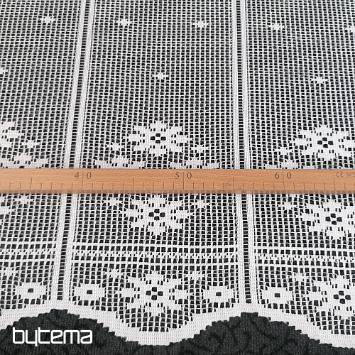 Krátka žakárová záclona 115 cm