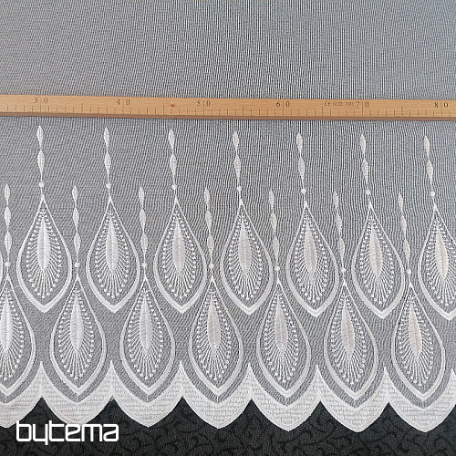 Luxusné vyšívaná záclona 66713/175 biela