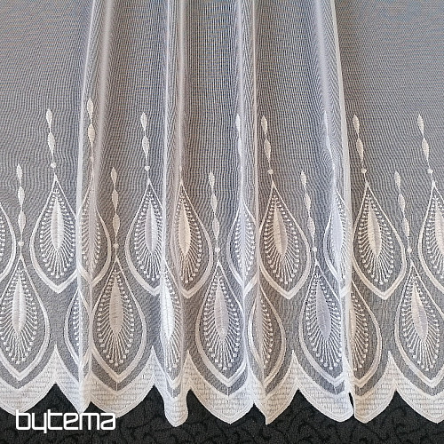 Luxusné vyšívaná záclona 66713/175 biela