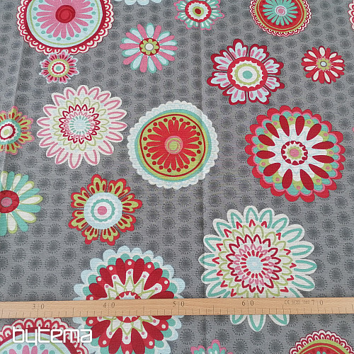 Dekoračné záves Mandala kvet -130x245 cm