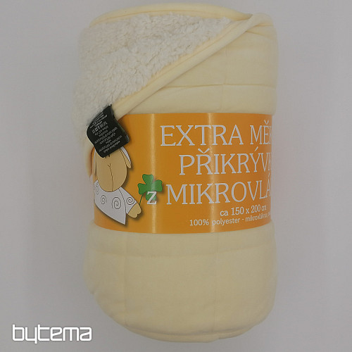 Deka z mikrovlákna EXTRA MÄKKÁ OVEČKA prešiv smotanová