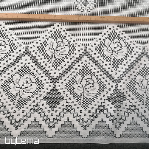 Žakárová záclona 86759/300 biela
