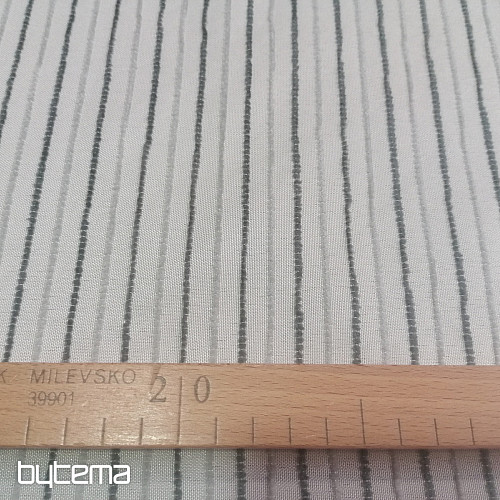 Dekoračné látka Šedé prúžky