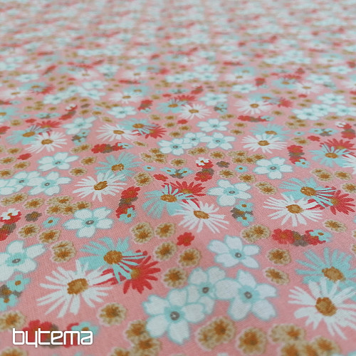 Bavlnená látka ZINIA broskyňovej kvietky