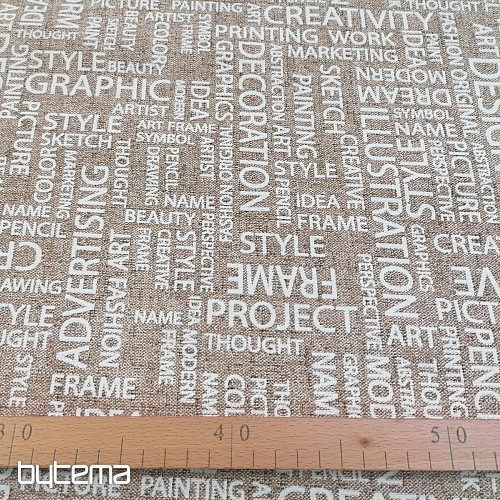 Dekoračná látka ART LETRAS