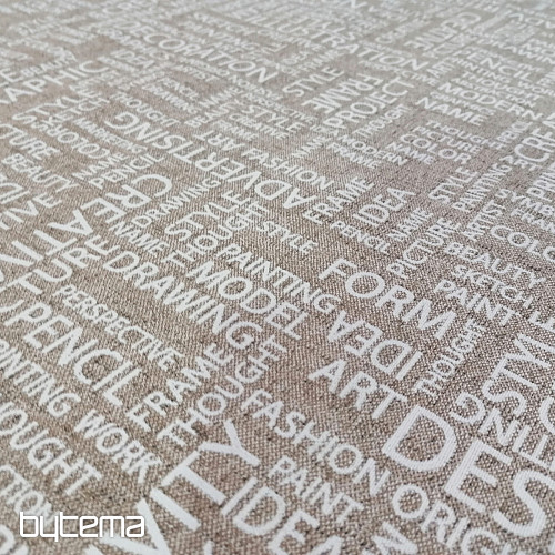 Dekoračná látka ART LETRAS