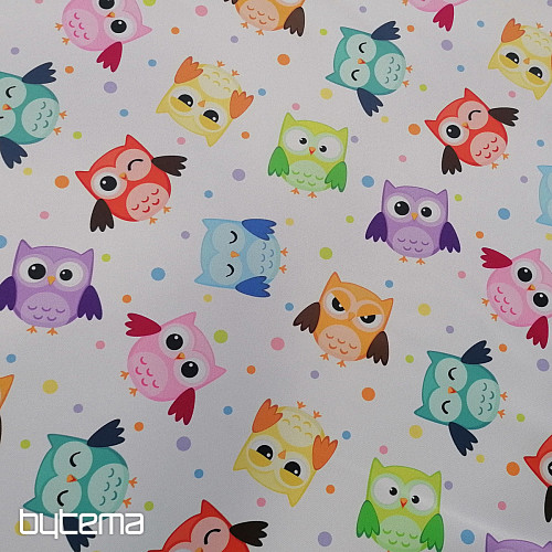 Dekoračná látka 10027-01 SOVIČKY