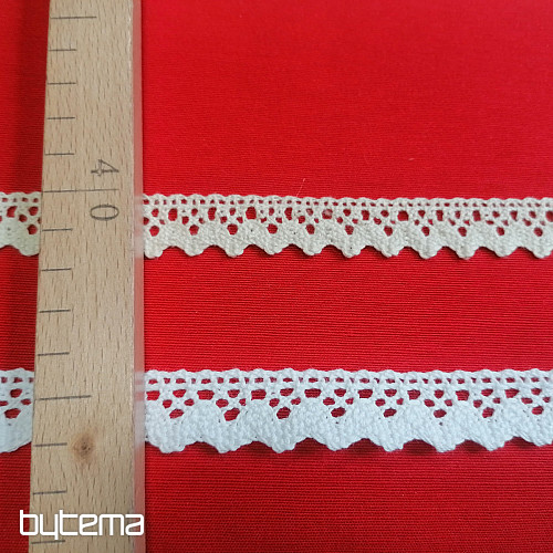 Bavlnená čipka 75260 22mm biela