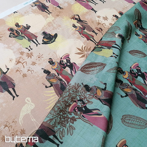 Dekoračná látka Afrika zelená