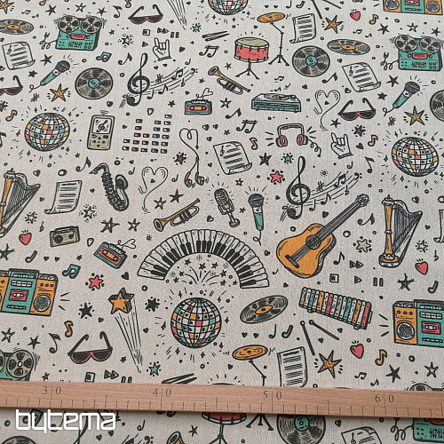 Dekoračná látka Muzika